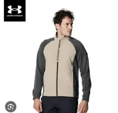 UNDER ARMOUR ジップアップジャケット ベージュ/グレー　 golf