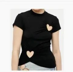 AMBUSH ハートカットアウト 半袖Tシャツ ブラックのサムネイル
