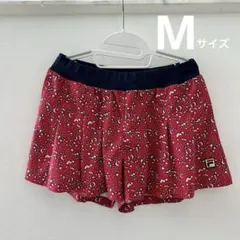 FILA テニス◆ ショートパンツ 赤 星と月柄　M