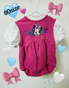 Disney★ミニーちゃん★ロンパース★ディズニー★ミニーマウス★パフスリーブのサムネイル