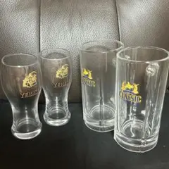 YEBISU 北海道CLASSIC ビールグラス 4個セット 非売品 ロゴ入り