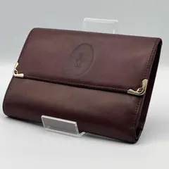 687 美品 カルティエ マストドゥ ボルドー 札入れ ヴィンテージ 財布