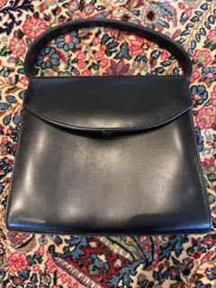 黒 レザーフラップバッグ　小学生受験　お受験