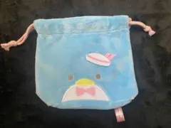 はぴだんぶい　ふわふわフェイス巾着 タキシードサム