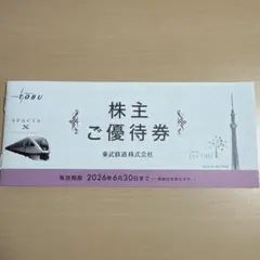 最新　東武鉄道　株主優待券　1冊