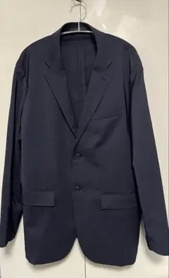 感動ジャケット ネイビー XL ユニクロ ウールライク ストレッチ ドライ