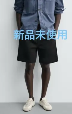 ZARA ショートパンツ ブラック Sサイズ 新品タグ付きのサムネイル