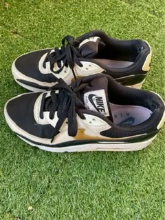 【レア品】NIKE AIR MAX 90スニーカー 黒　ゴールド　25.5cm