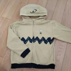 PEANUTS チャーリー・ブラウン パーカー 130cm ポケッタブル ポーチ