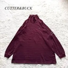 K4【カッターアンドバック】ハイネックカットソー　ゴルフウェア　ボルドー　LL