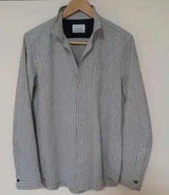 NICOLE CLUB チェック柄 長袖シャツ ホワイト/ブラック