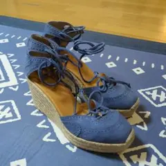 HERMES サンダル スエード 厚底 ストラップ ベージュ - メルカリ