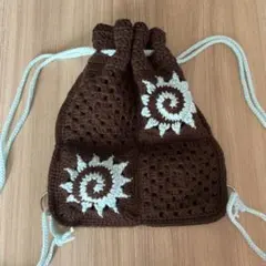 ハンドメイド 編み物 ナップサック 平成女児 - メルカリ