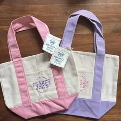 TRADER JOE'S ミニパステルキャンバストートバッグ