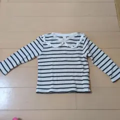 après les cours ストライプ長袖Tシャツ 90