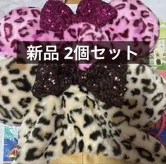 ディズニー　ヒョウ柄　ファンキャップ　ピンク　ミニー　スパンコール　制服