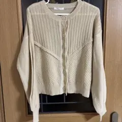 エヘカソポ ニットカーディガン ベージュ