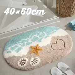 1757 海柄 サーフ 海岸 40x60cm バスマット 玄関マットのサムネイル