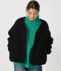 新品BAYFLOWボアリバーシブルブルゾン