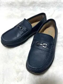 Ferragamo キッズシューズ　ネイビー ガンチーニローファー20.5cm