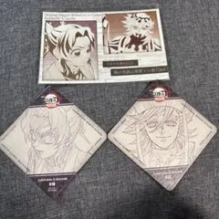 鬼滅の刃 ダイニング メタリックポストカード コースター 胡蝶しのぶ 童磨