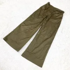 PLST プラステ　カジュアルパンツ　ワイドパンツ カーキ　Mサイズ