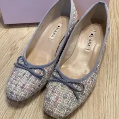 DIANA ダイアナ パンプス ツイード リボン付き