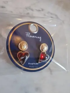 フラワーリング　ハートピアス
