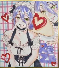 チェンソーマン レゼ 手描きイラスト 色紙 ファンアート
