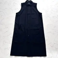 【極美品】Y's ロングワンピース　ブラック　ベスト　ジレ 極美品 ワイズ Y's 18SS ロングジレ ベスト ワンピース ブラック