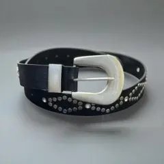 ウエスタンベルト y2k リベット デカバックル 古着 アメカジ wb15-7