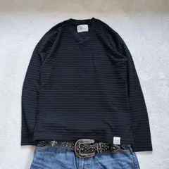 archive y2k black grunge vネック ロンT 黒