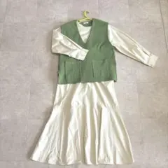 【美品】LOWRYS FARMワンピース+ニット