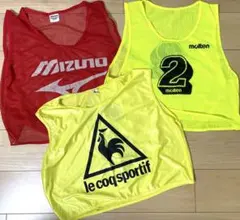 サッカー用メッシュビブス3点セット