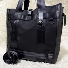 極美品✨ポーター ヒート 拡張 2way トートバッグ 大容量 ショルダーバッグ