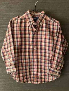 ラルフローレンRalph Lauren 長袖チェックシャツ 100cm