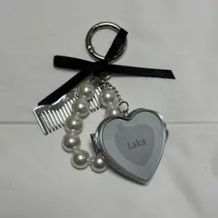 Laka ハート型ミラー付きチャーム