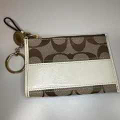 【美品】コーチ COACH パスケース 小銭入れ キーケース シグネチャー