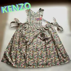 KENZO 花柄 クロスバック ワンピースエプロンのサムネイル