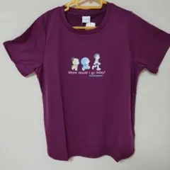 タグ付・半袖Tシャツ ドラえもん （Lサイズ パープル）のサムネイル