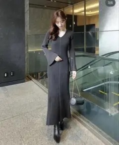 anuans セミマーメイドニットワンピース