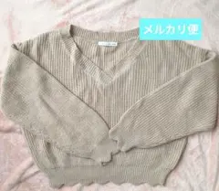 E hyphen world gallery PEACE ダークピンクセーター