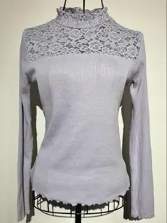 Honeys C.O.L.Z.A タートルネック レース カットソー トップス