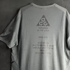 NIKE ACG ナイキ エーシージー Tシャツバックロゴ ダークグレー L