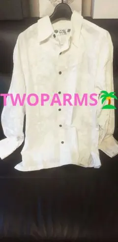 【人気】高級 TWO PALMS ハイビスカス アロハシャツ ハワイのサムネイル