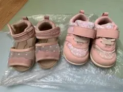 女の子　シューズ2点セット　サンダル13cm スニーカー14cm