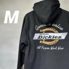 DicKies メンズパーカー　プルオーバー　ブラック　M バック刺繍