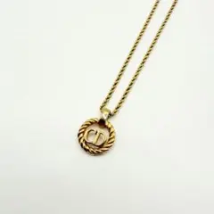 Christian Dior ディオール　ロゴ　ネックレス　　ゴールド　CD