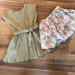 美品　petit main ワンピース80cm＆スカート