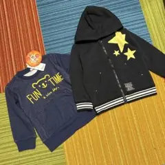 新品未使用　裏起毛　あったか　トレーナー　パーカー 95サイズ　2点セット